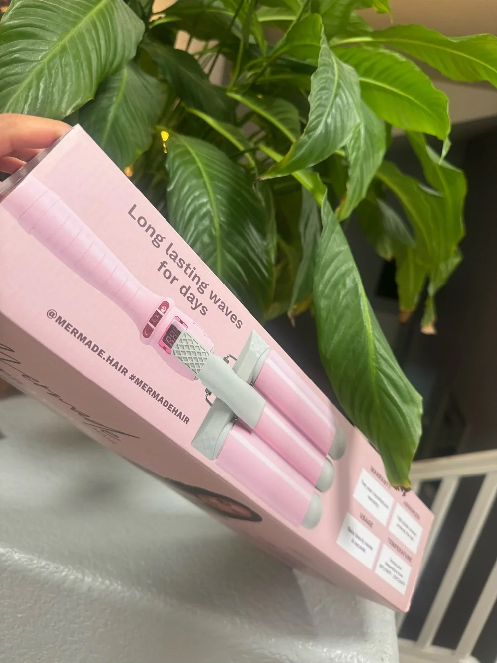 Mermaid hair Pink Triple Barrel Hair Waver